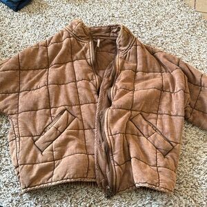 Free people dolman quilted knit jacket